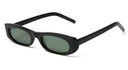 Jet Black Oval Shades