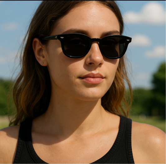 Gloss Black Retro-Edge Shades